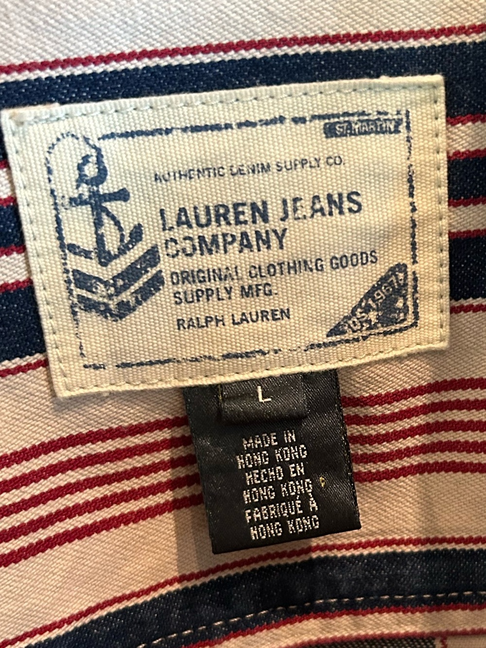 Lauren Jeans Company Striped Jacket in Navy, White & Red - Picture 2 of 7
